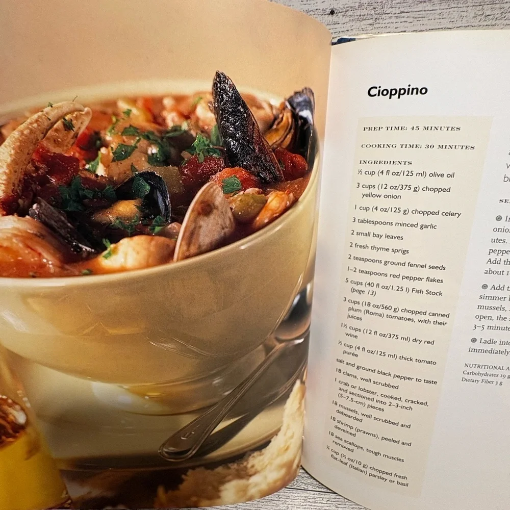 Williams Sonoma Soup for Supper Cookbook - Vibrant Orange and Deep Blue